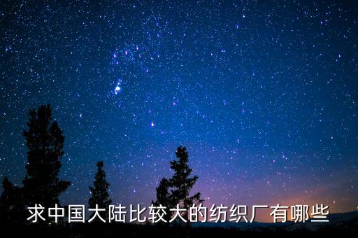 求中國大陸比較大的紡織廠有哪些