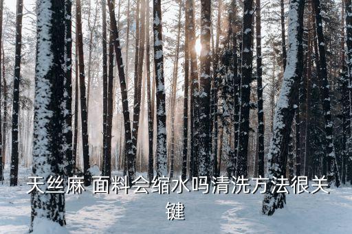  天絲麻 面料會縮水嗎清洗方法很關(guān)鍵