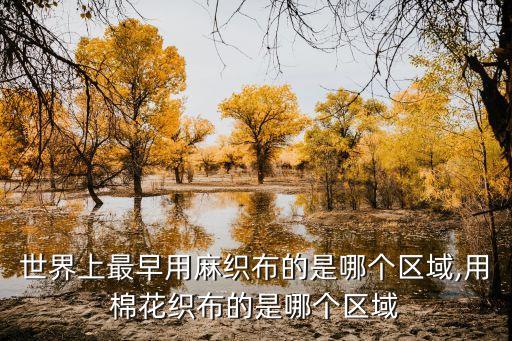 世界上最早用麻織布的是哪個區(qū)域,用棉花織布的是哪個區(qū)域