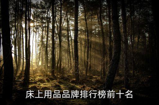 床上用品品牌排行榜前十名