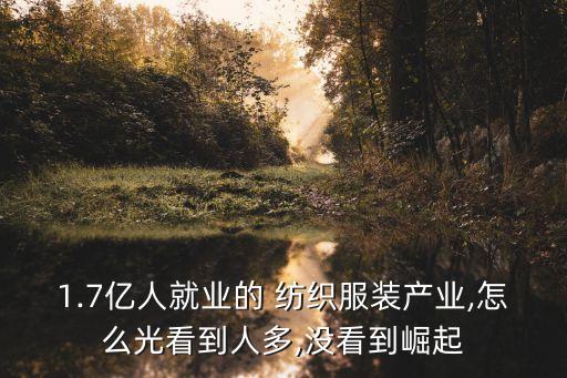 1.7億人就業(yè)的 紡織服裝產(chǎn)業(yè),怎么光看到人多,沒看到崛起