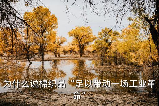 為什么說棉織品“足以帶動一場工業(yè)革命”