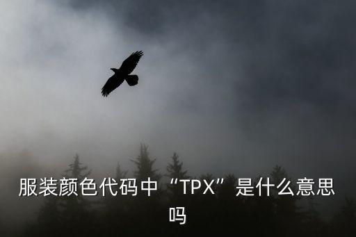 服裝顏色代碼中“TPX”是什么意思嗎