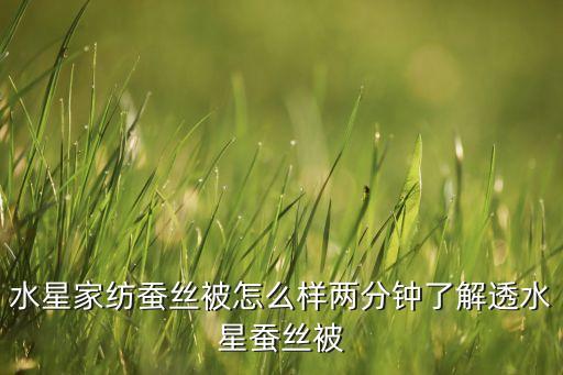水星家紡蠶絲被怎么樣兩分鐘了解透水星蠶絲被