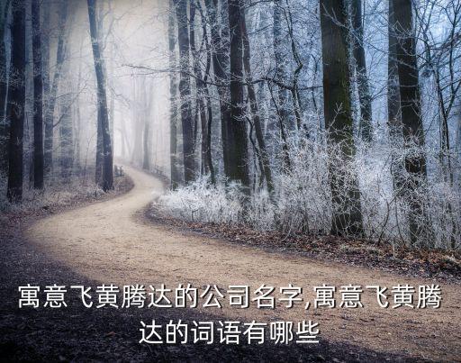 寓意飛黃騰達的公司名字,寓意飛黃騰達的詞語有哪些