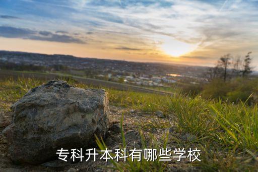專科升本科有哪些學(xué)校