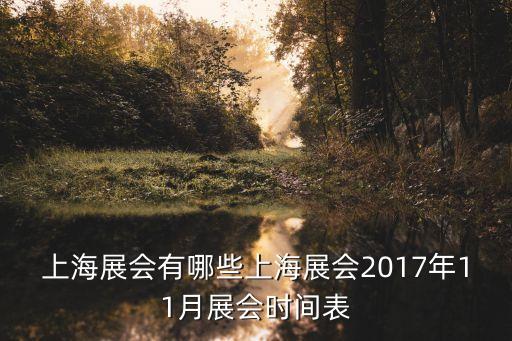 上海展會(huì)有哪些上海展會(huì)2017年11月展會(huì)時(shí)間表