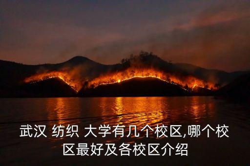 武漢 紡織 大學(xué)有幾個(gè)校區(qū),哪個(gè)校區(qū)最好及各校區(qū)介紹