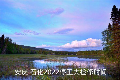  安慶 石化2022停工大檢修時間