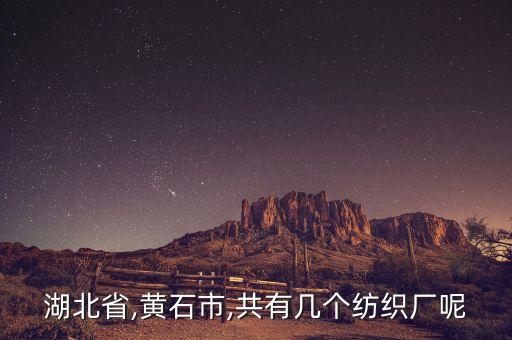湖北省,黃石市,共有幾個紡織廠呢