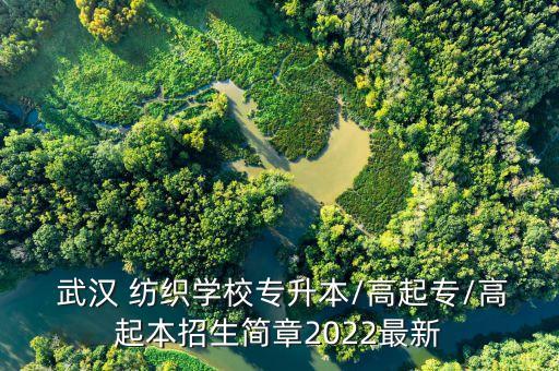  武漢 紡織學校專升本/高起專/高起本招生簡章2022最新