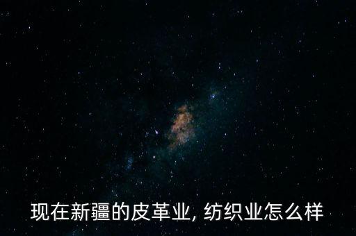 現在新疆的皮革業(yè), 紡織業(yè)怎么樣