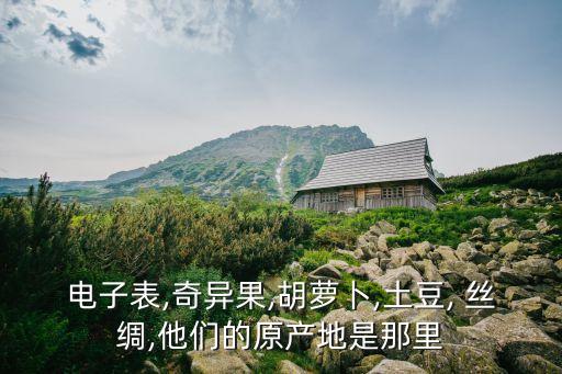 電子表,奇異果,胡蘿卜,土豆, 絲綢,他們的原產(chǎn)地是那里