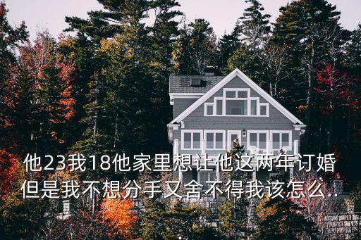 他23我18他家里想讓他這兩年訂婚但是我不想分手又舍不得我該怎么...