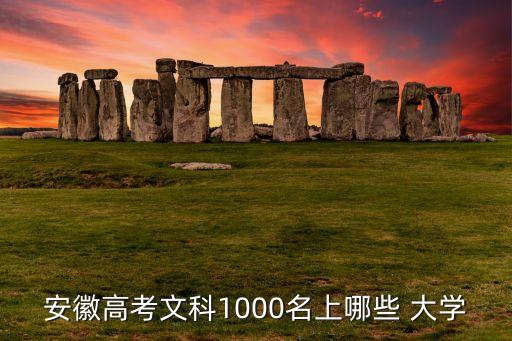 安徽高考文科1000名上哪些 大學(xué)