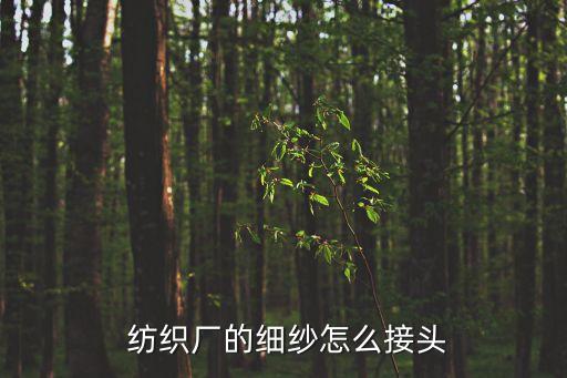  紡織廠的細(xì)紗怎么接頭