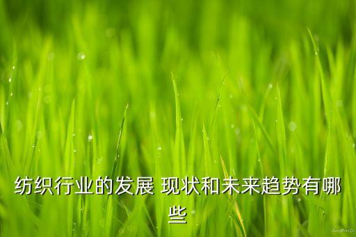 紡織行業(yè)的發(fā)展 現(xiàn)狀和未來趨勢有哪些