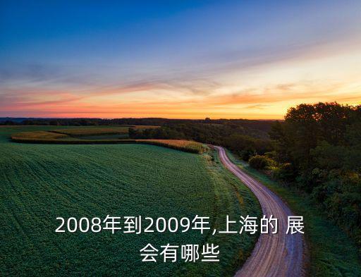 2008年到2009年,上海的 展會有哪些