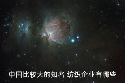 中國比較大的知名 紡織企業(yè)有哪些