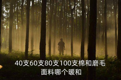 40支60支80支100支棉和磨毛 面料哪個暖和