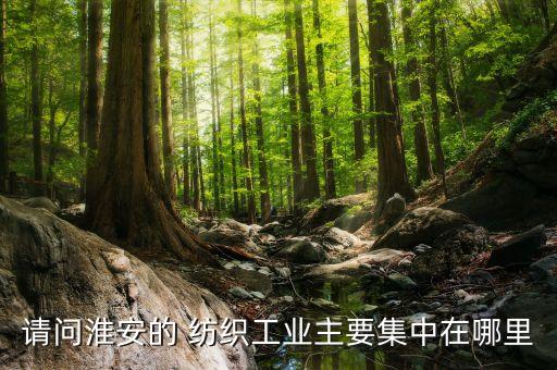 請(qǐng)問(wèn)淮安的 紡織工業(yè)主要集中在哪里