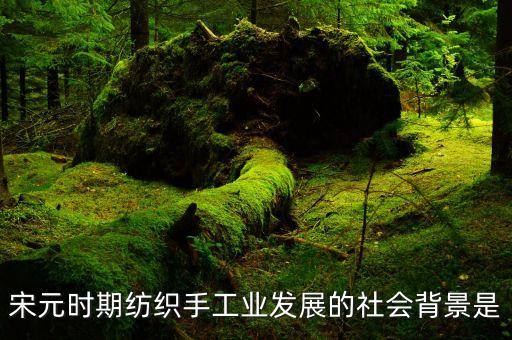 宋元時期紡織手工業(yè)發(fā)展的社會背景是
