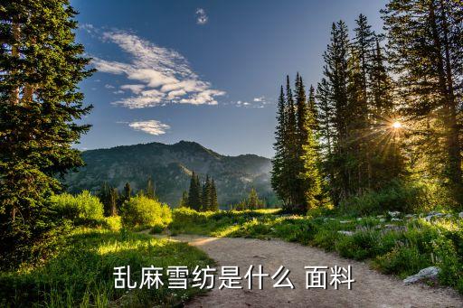  亂麻雪紡是什么 面料