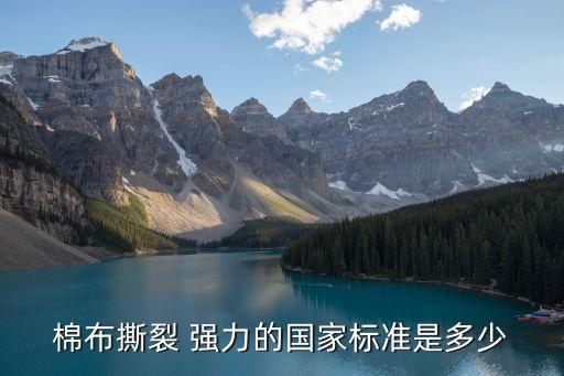 棉布撕裂 強(qiáng)力的國家標(biāo)準(zhǔn)是多少