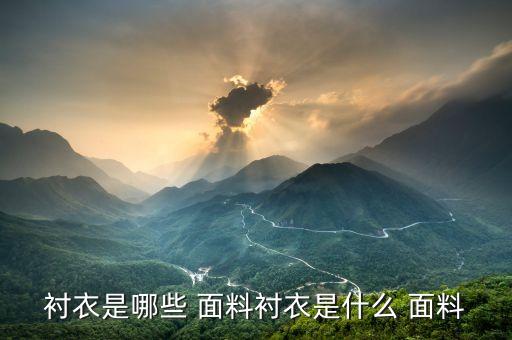 襯衣是哪些 面料襯衣是什么 面料