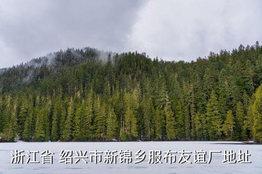 浙江省 紹興市新錦鄉(xiāng)服布友誼廠地址