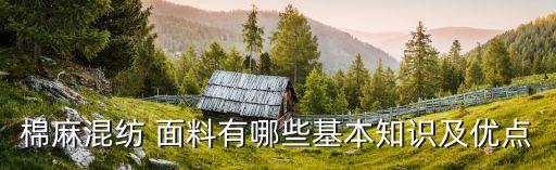 棉麻混紡 面料有哪些基本知識(shí)及優(yōu)點(diǎn)