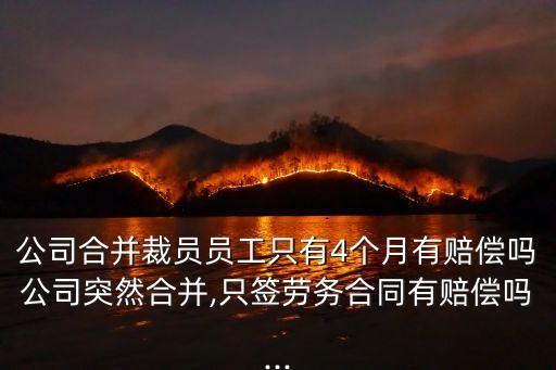 公司合并裁員員工只有4個(gè)月有賠償嗎公司突然合并,只簽勞務(wù)合同有賠償嗎...