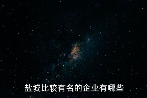  鹽城比較有名的企業(yè)有哪些