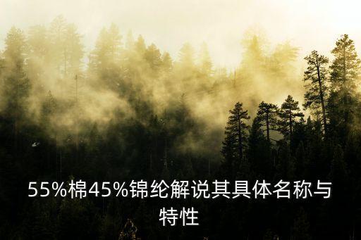 55%棉45%錦綸解說(shuō)其具體名稱與特性