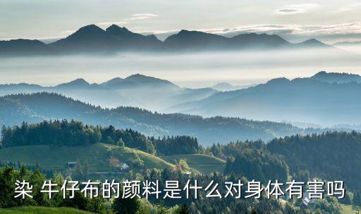染 牛仔布的顏料是什么對身體有害嗎