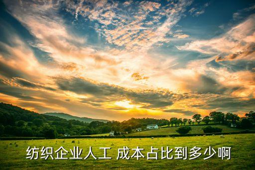  紡織企業(yè)人工 成本占比到多少啊