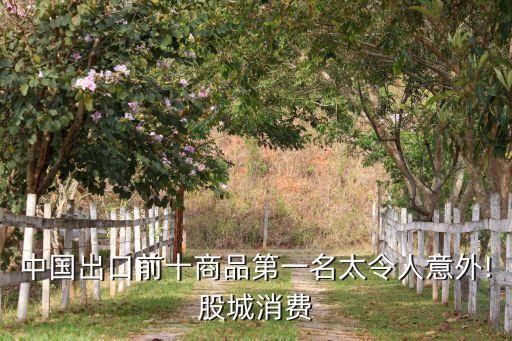 中國出口前十商品第一名太令人意外!股城消費