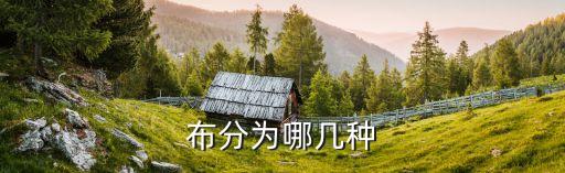 布分為哪幾種