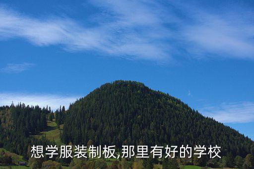 想學(xué)服裝制板,那里有好的學(xué)校