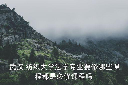  武漢 紡織大學(xué)法學(xué)專業(yè)要修哪些課程都是必修課程嗎