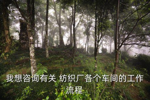 我想咨詢有關(guān) 紡織廠各個(gè)車間的工作流程