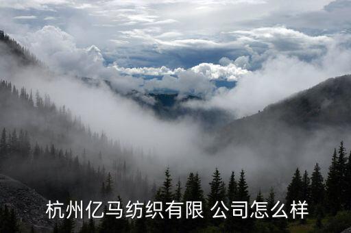 杭州億馬紡織有限 公司怎么樣