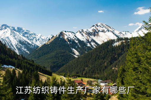 江蘇紡織鑄件生產(chǎn)廠家有哪些廠