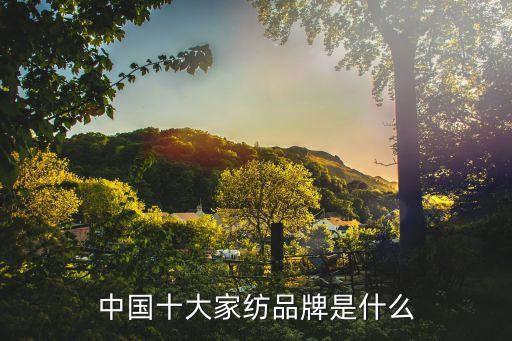 中國(guó)十大家紡品牌是什么