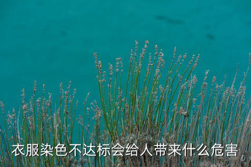 衣服染色不達(dá)標(biāo)會(huì)給人帶來(lái)什么危害
