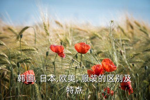 韓國, 日本,歐美, 服裝的區(qū)別及特點(diǎn)