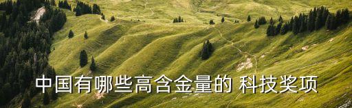 中國有哪些高含金量的 科技獎(jiǎng)項(xiàng)