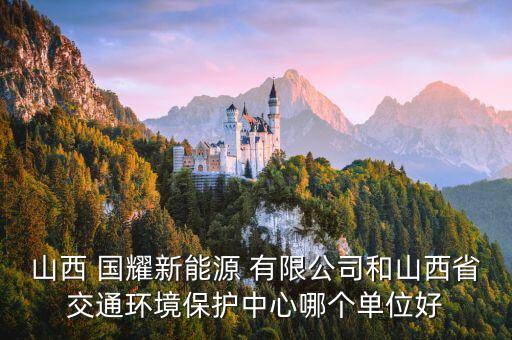 山西 國耀新能源 有限公司和山西省交通環(huán)境保護中心哪個單位好