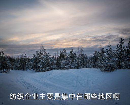 紡織企業(yè)主要是集中在哪些地區(qū)啊