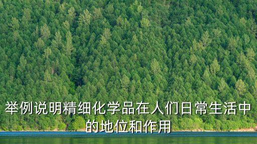 舉例說明精細(xì)化學(xué)品在人們?nèi)粘Ｉ钪械牡匚缓妥饔? class=